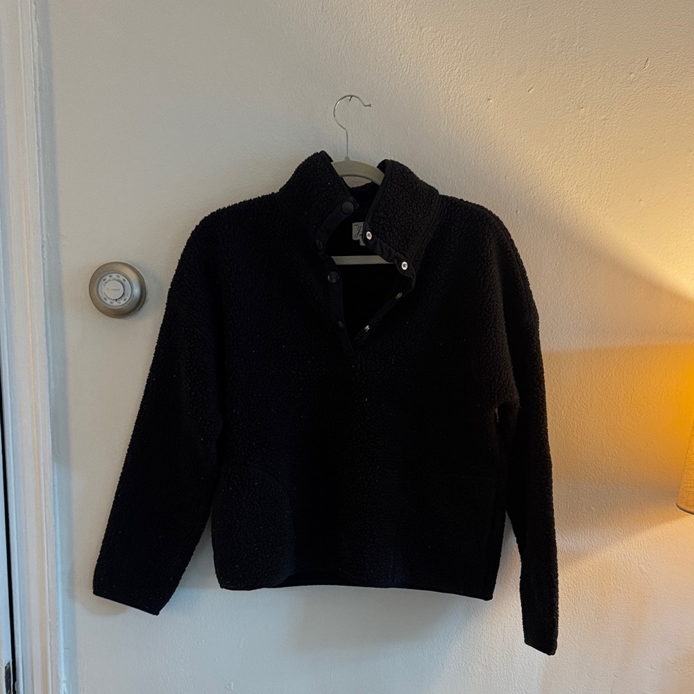 J. Crew Black Vintage Fleece Jacket